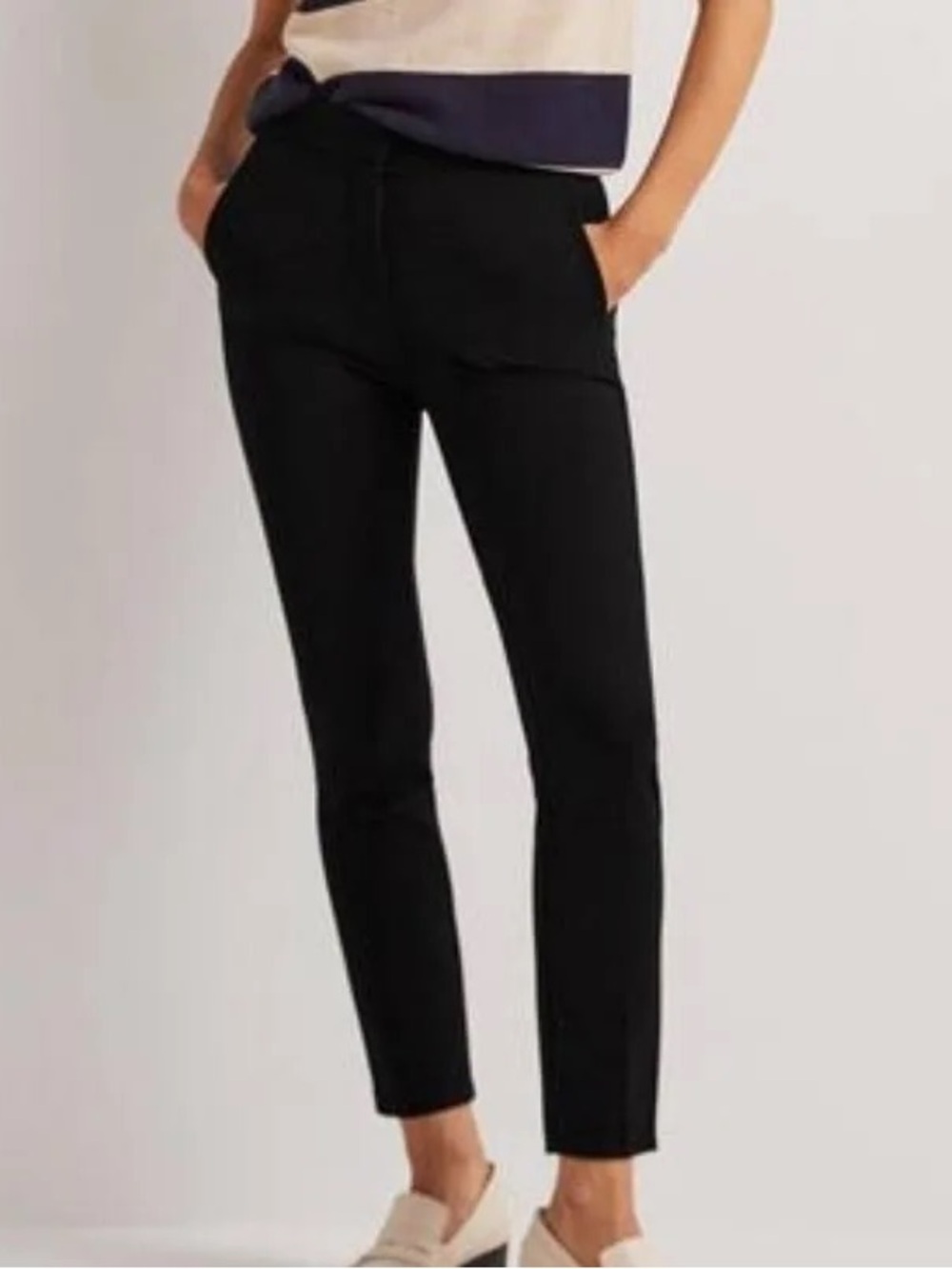 Boden Black Hampshire 7/8 Ponte Slim Ankle Pants